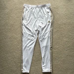 Adidas Men’s Taper Sweatpants, White, size L